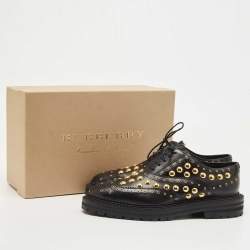 Burberry Black Brogue Leather Deardown Derby Size 40