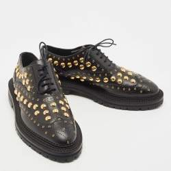 Burberry Black Brogue Leather Deardown Derby Size 40