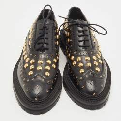Burberry Black Brogue Leather Deardown Derby Size 40
