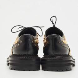 Burberry Black Brogue Leather Deardown Derby Size 40