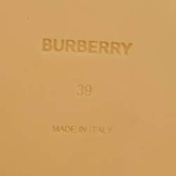 Pre Owned Burberry Black Leather Aldwych Platform Espadrille Flats Size 39