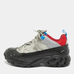 Burberry Grey Suede and Nylon Arthur Sneakers Size 36