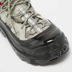 Burberry Grey Suede and Nylon Arthur Sneakers Size 36