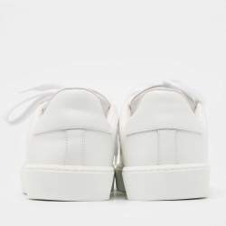 Pre Owned Burberry White Leather Westford Low Top Sneakers Size 39.5 