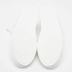 Pre Owned Burberry White Leather Westford Low Top Sneakers Size 39.5 