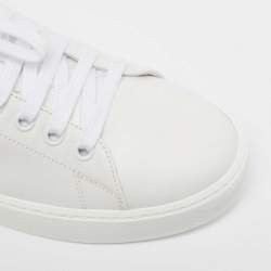 Pre Owned Burberry White Leather Westford Low Top Sneakers Size 39.5 