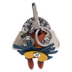 Pre Owned Burberry Multicolor Leather Studded Scottie Dog Charm