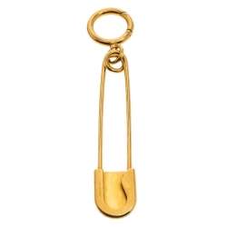 Pre Owned Burberry Gold Metal Kilt Pin Bag Charm