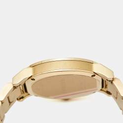 Burberry Gold Check Stamped Gold Plated Stainless Steel The City BU9038 Unisex Wristwatch 38 mm