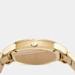 Burberry Gold Check Stamped Gold Plated Stainless Steel The City BU9038 Unisex Wristwatch 38 mm
