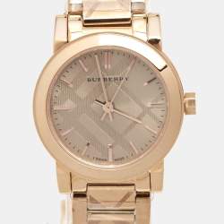 Burberry Rose Gold Plated Stainless Steel The City BU9235 Women's Wristwatch 26 mm