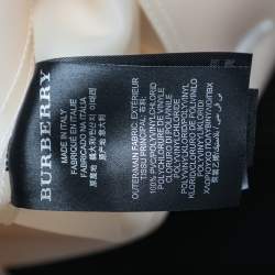 Pre Owned Burberry Prorsum Cream Sheer PVC Trench Coat S