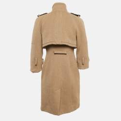 Burberry Prorsum Beige Wool Drill Mid-Length Coat XS