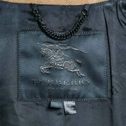 Burberry Prorsum Beige Wool Drill Mid-Length Coat XS