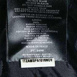 Pre Owned Burberry Black Wool Felt Double Breasted Coat S