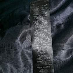 Pre Owned Burberry Prorsum Navy Blue Wool Detachable Fur Collar Coat S