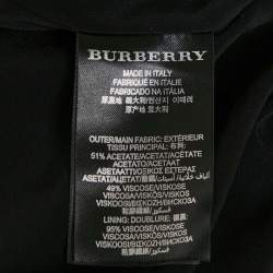 Burberry Prorsum Black Studded Crepe Gown S