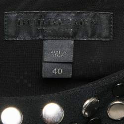 Burberry Prorsum Black Studded Crepe Gown S