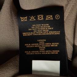 Burberry Prorsum Vintage Brown Wool & Silk Pleated Dress S