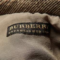 Burberry Prorsum Vintage Brown Wool & Silk Pleated Dress S