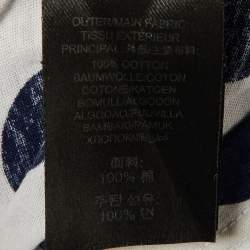 Burberry Prorsum White/Navy Blue Polka Dot Print Cotton T-Shirt M