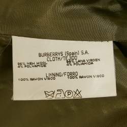 Burberry Prorsum Vintage Green Check Wool Blazer M