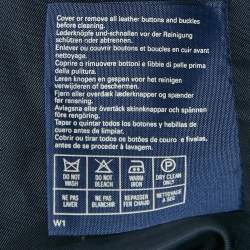 Burberry Prorsum Vintage Navy Blue Logo Embellished Wool Single Breasted Blazer M