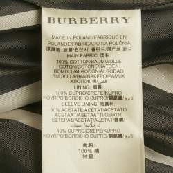 Pre Owned Burberry Prorsum Beige Embellished Cotton Gabardine Trench Coat M