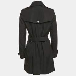 Pre Owned Burberry Prorsum Vintage Black Cotton Blend Double Breasted Trench Coat S