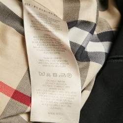Pre Owned Burberry Prorsum Vintage Black Cotton Blend Double Breasted Trench Coat S