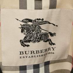 Pre Owned Burberry Prorsum Vintage Black Cotton Blend Double Breasted Trench Coat S