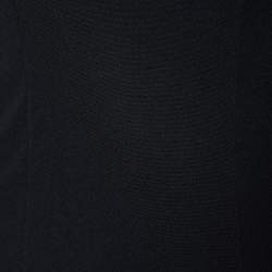 Burberry Prorsum Black Crepe Metal Heart Corset Detail Dress M