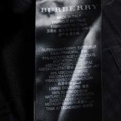 Burberry Prorsum Black Crepe Metal Heart Corset Detail Dress M