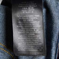 Burberry Prorsum Navy Blue Denim Feather Detail Jacket M