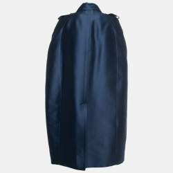 Pre Owned Burberry Prorsum Blue Satin Cape M