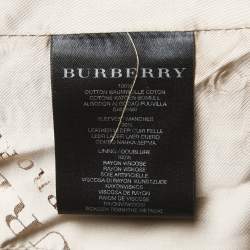 Burberry Prorsum Beige Cotton & Leather Belted Jacket M