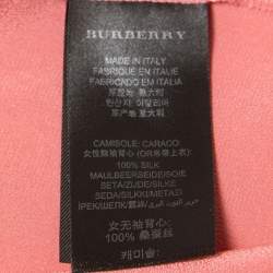Pre Owned Burberry Prorsum Pink Mulberry Silk Camisole S