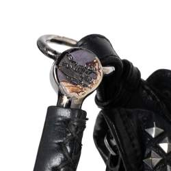 Pre Owned Burberry Black Studded Leather Hoxton Hobo