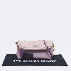 Pre Owned Burberry Prorsum Purple PVC The Petal Crossbody Bag