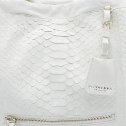 Burberry Prorsum White Python Limited Edition Drawstring Tote