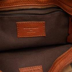 Burberry Beige/Brown House Check Canvas and Leather Shoulder Bag