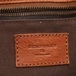 Burberry Beige/Brown House Check Canvas and Leather Shoulder Bag