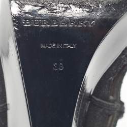 Pre Owned Burberry Prorsum Black Cutout Suede Ankle Length Boots Size 38