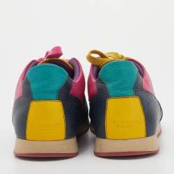 Burberry Prorsum Multicolor Mesh And Leather Slip On Sneakers Size 40.5
