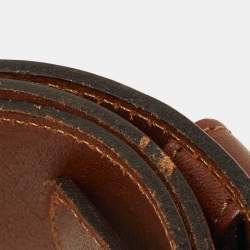 Burberry Brown Leather Buckle Belt 80CM