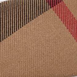 Burberry Brown Check Pattern Canvas Wide Headband