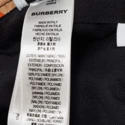 Pre Owned Burberry Nylon Orange Printed Bucket Hat L