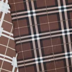 Burberry Brown Checked Jersey Triangular Scarf Top M
