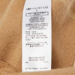 Pre Owned Burberry Beige Checked Cashmere Stole 