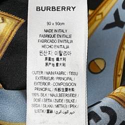 مملوكة مسبقًا Burberry Blue Astrological Print Silk Square Scarf